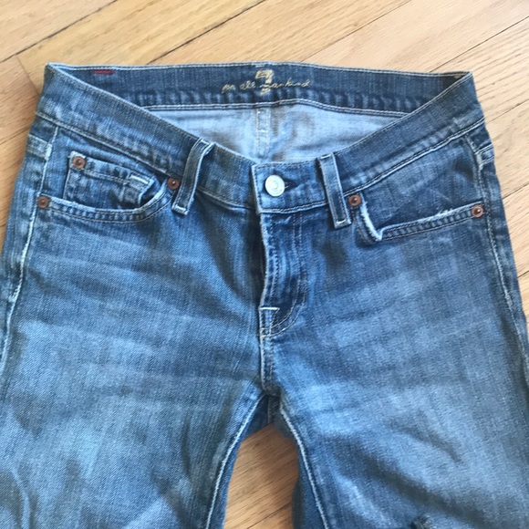 7 for all mankind Size 26 Black Denim Preloved Jeans